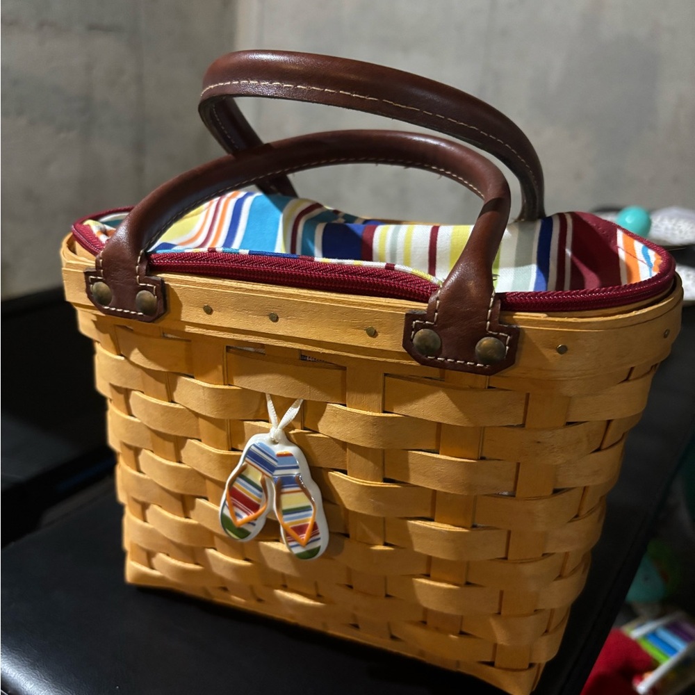 Longaberger 2001 Small Boardwalk Purse with Liner and Protector